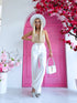 Classic, WHITE fabric pants "SEASON HIT" VS02 PRE-ORDER